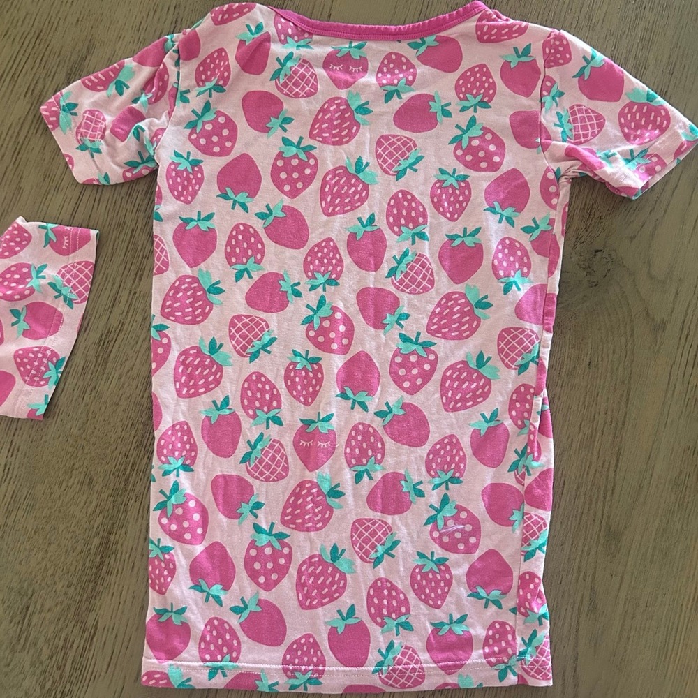 Little Sleepies Water Print Pink Pajamas Short Sleeves & Shorts Girls 7/8 - Picture 5 of 5